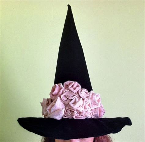 Pink velvet witch hat